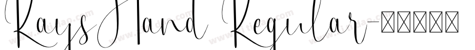 RaysHand Regular字体转换